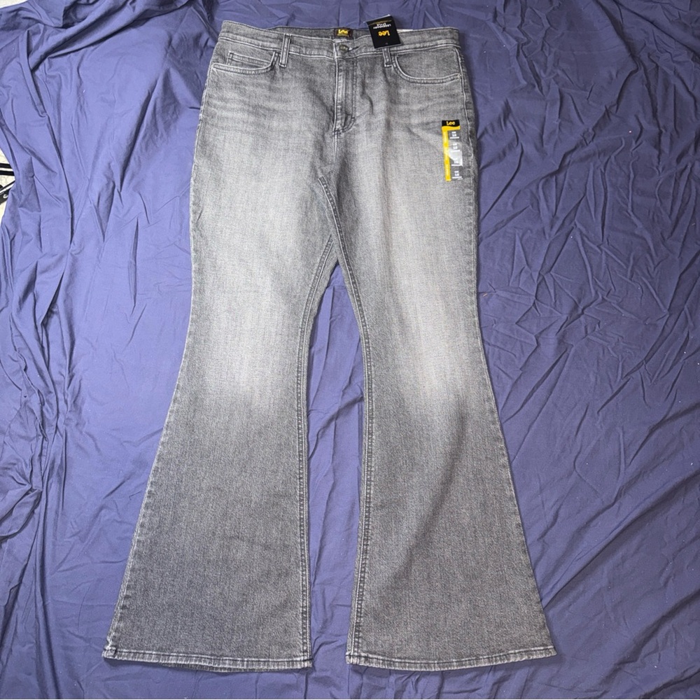 Lee Women's Light Gray Flare Jeans